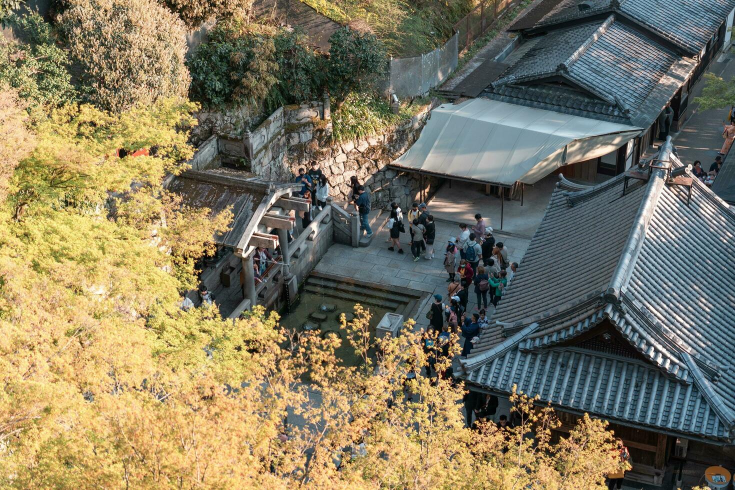 Otowa waterfall at Kiyomizu-dera temple photo