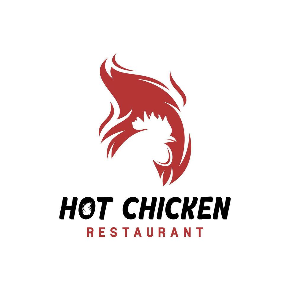 Hot chicken restaurant design logo collection vector