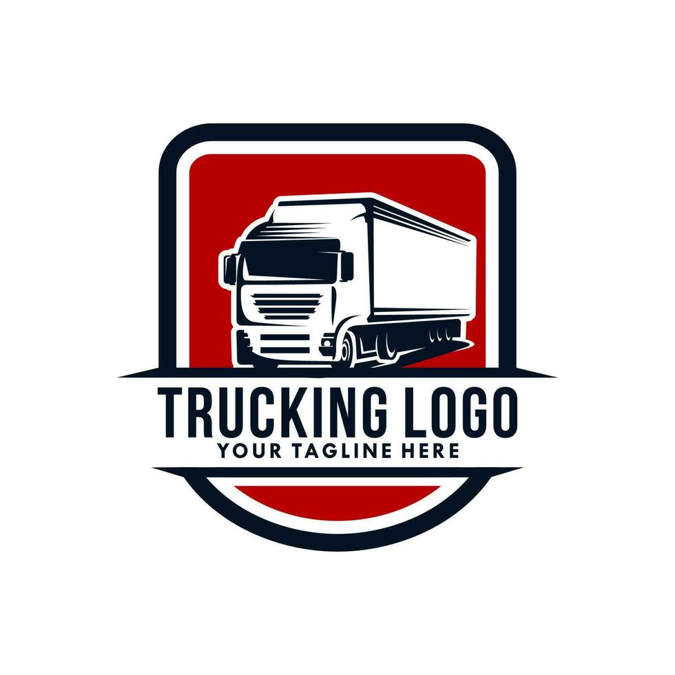 camionaje transporte logo ilustración diseño vector