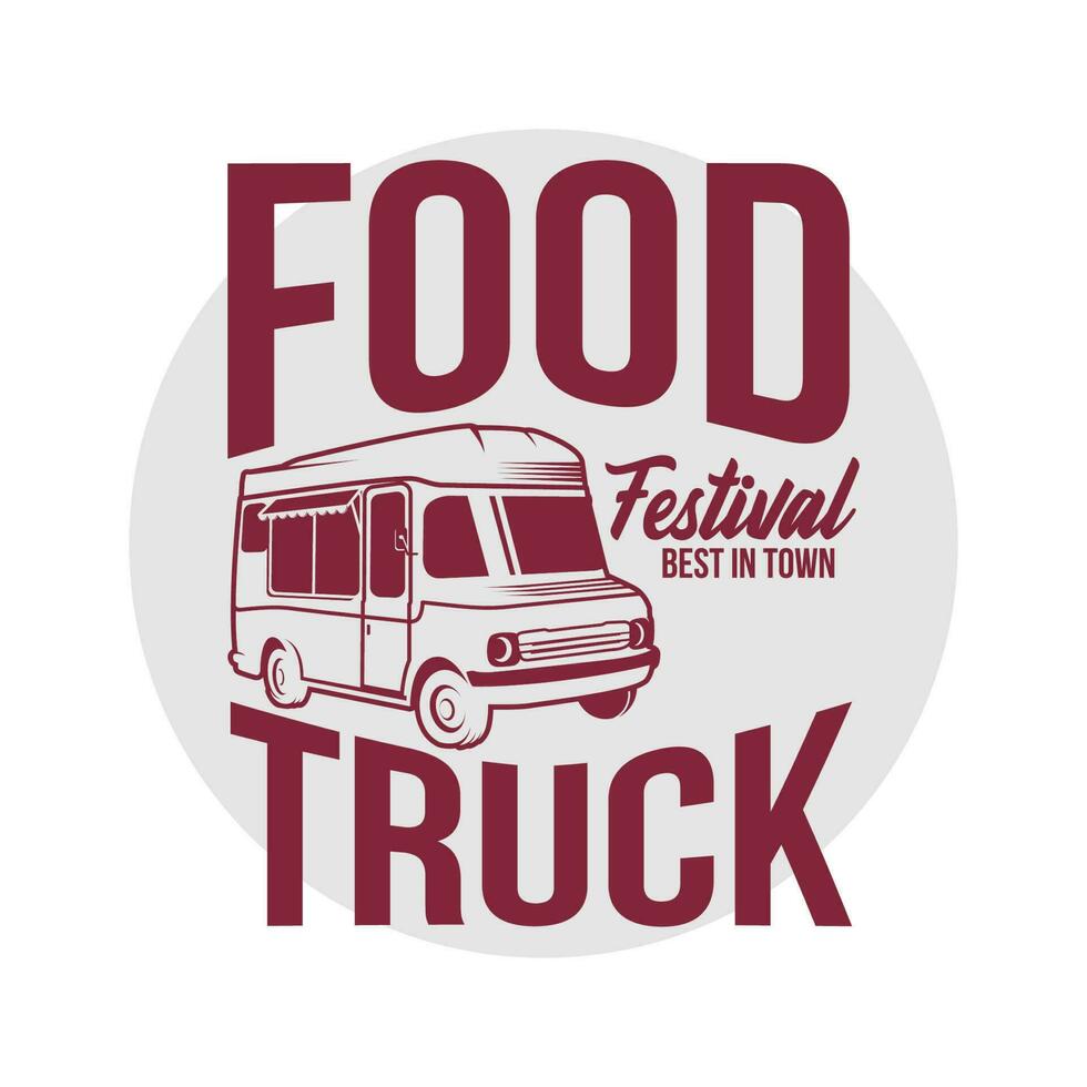 Food Truck Festival Logo Design Vector