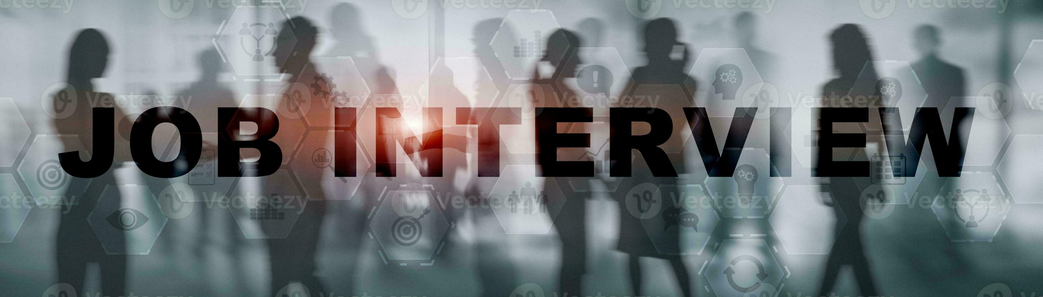Job interview with the employer. Abstract Business Banner. photo