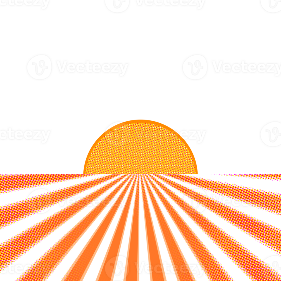 sunburst with halftone png