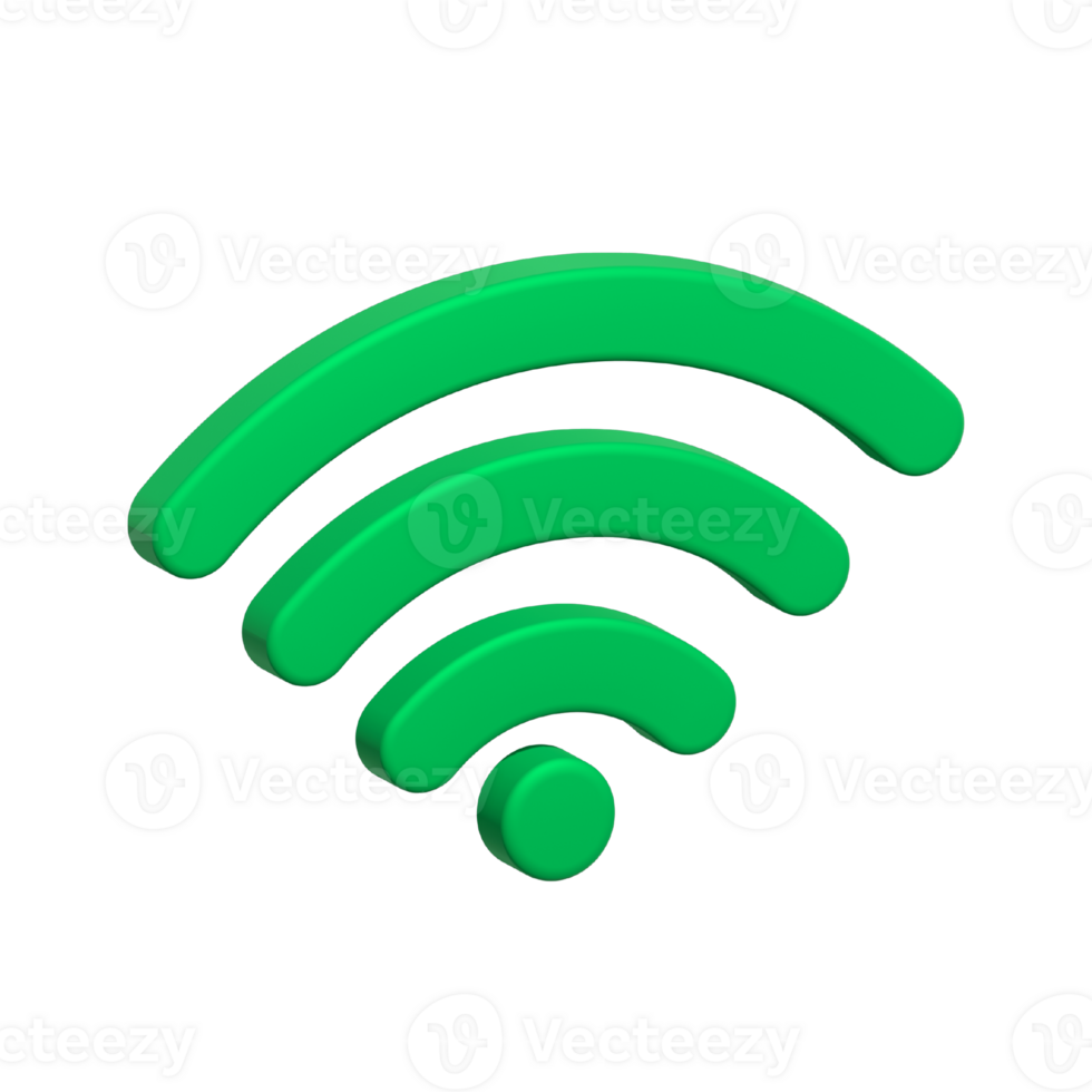 Wireless wifi 3D render png