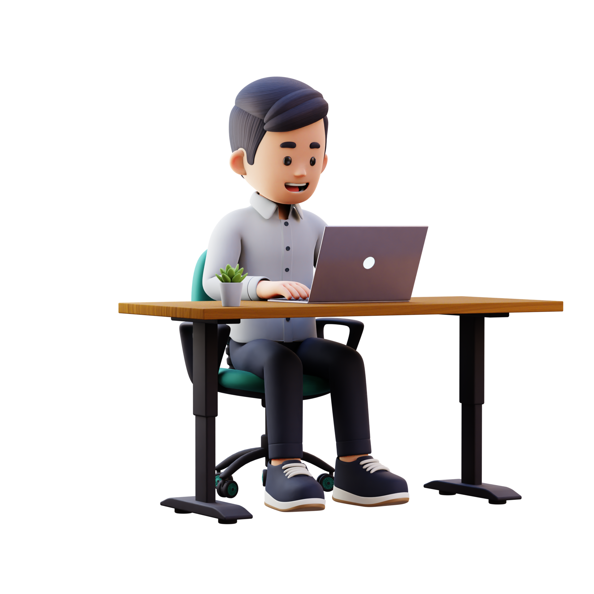 3D Male Character Engaged In Work On A Laptop 24658981 PNG 0158-kids-think-wide-magical-flower-descriptive-writing-prompt
