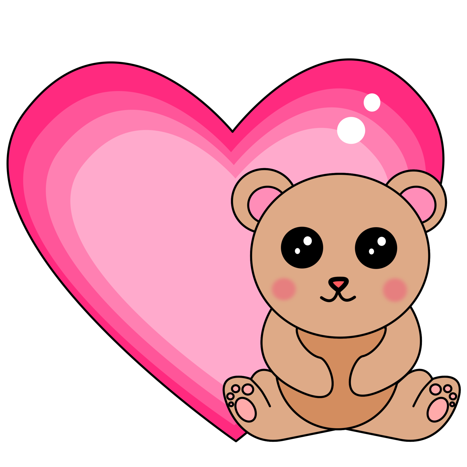 teddy bear heart 24659018 PNG