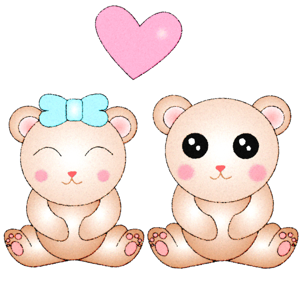 ours en peluche aquarelle png