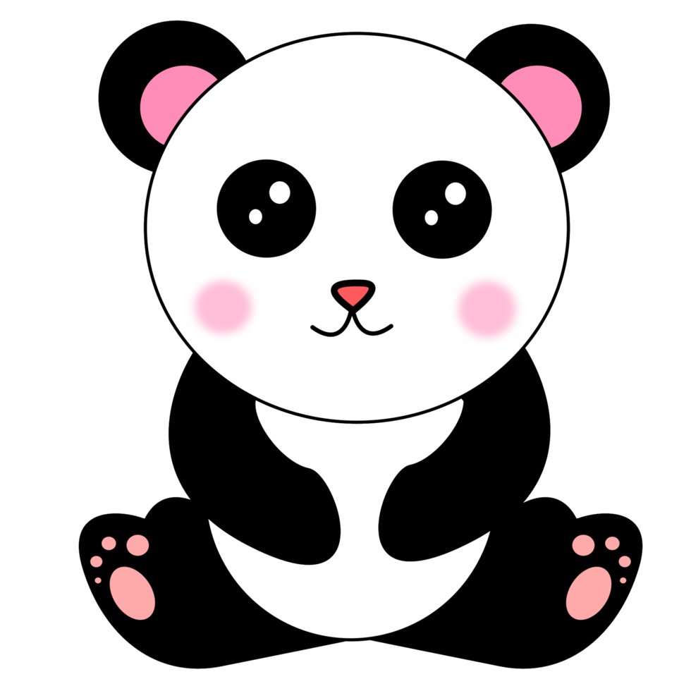 niedlicher Panda Entwurf png