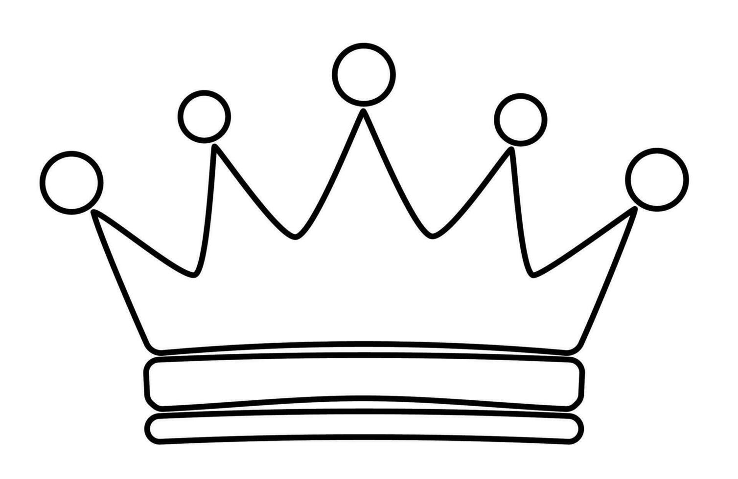 Simple crown icon. Vector Illustration
