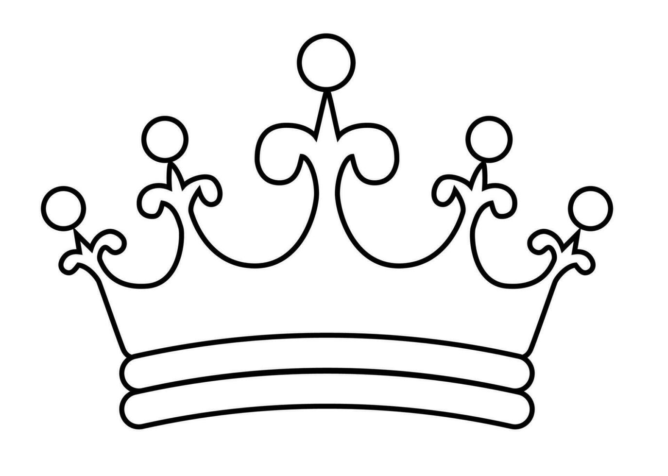 Simple crown icon. Vector Illustration