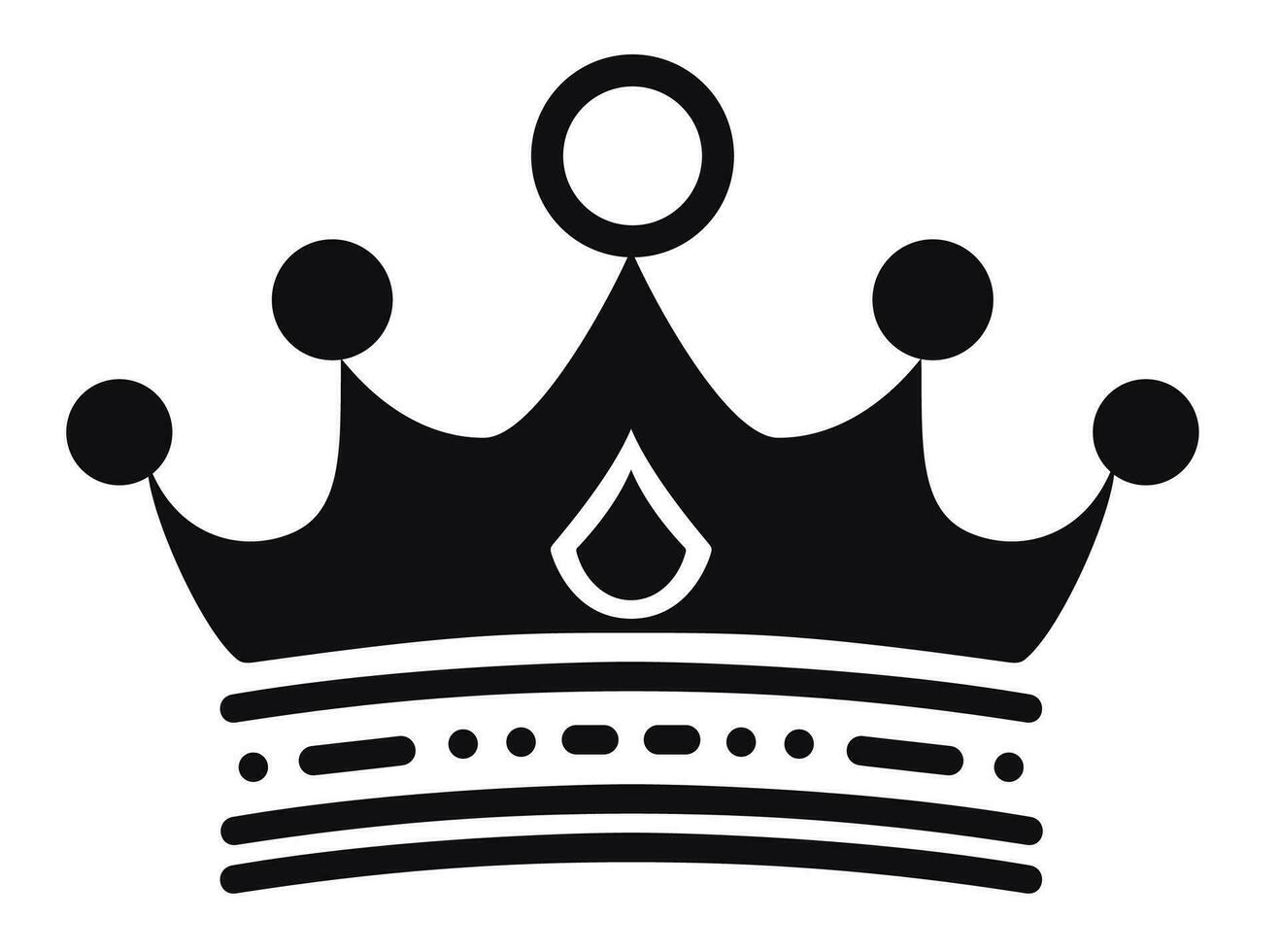 Simple crown icon. Vector Illustration