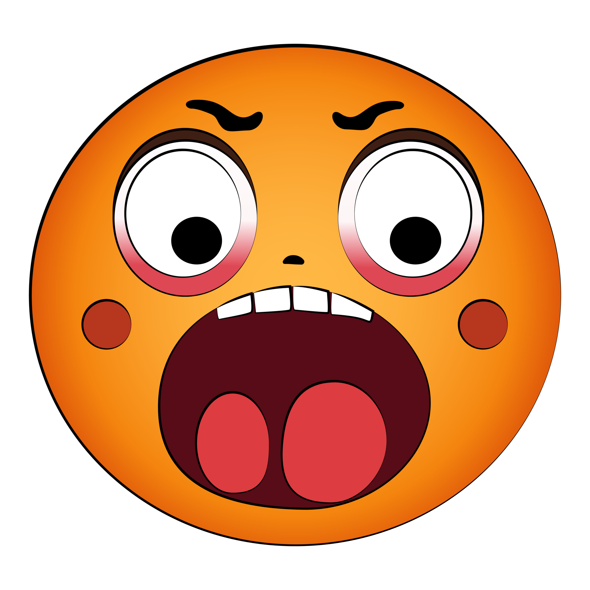 Transparent Scared Emoji Png - Cartoon Sad Face Png, Png Download