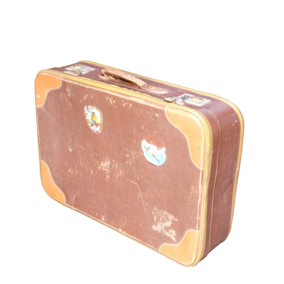 old suitcase isolated 3d png