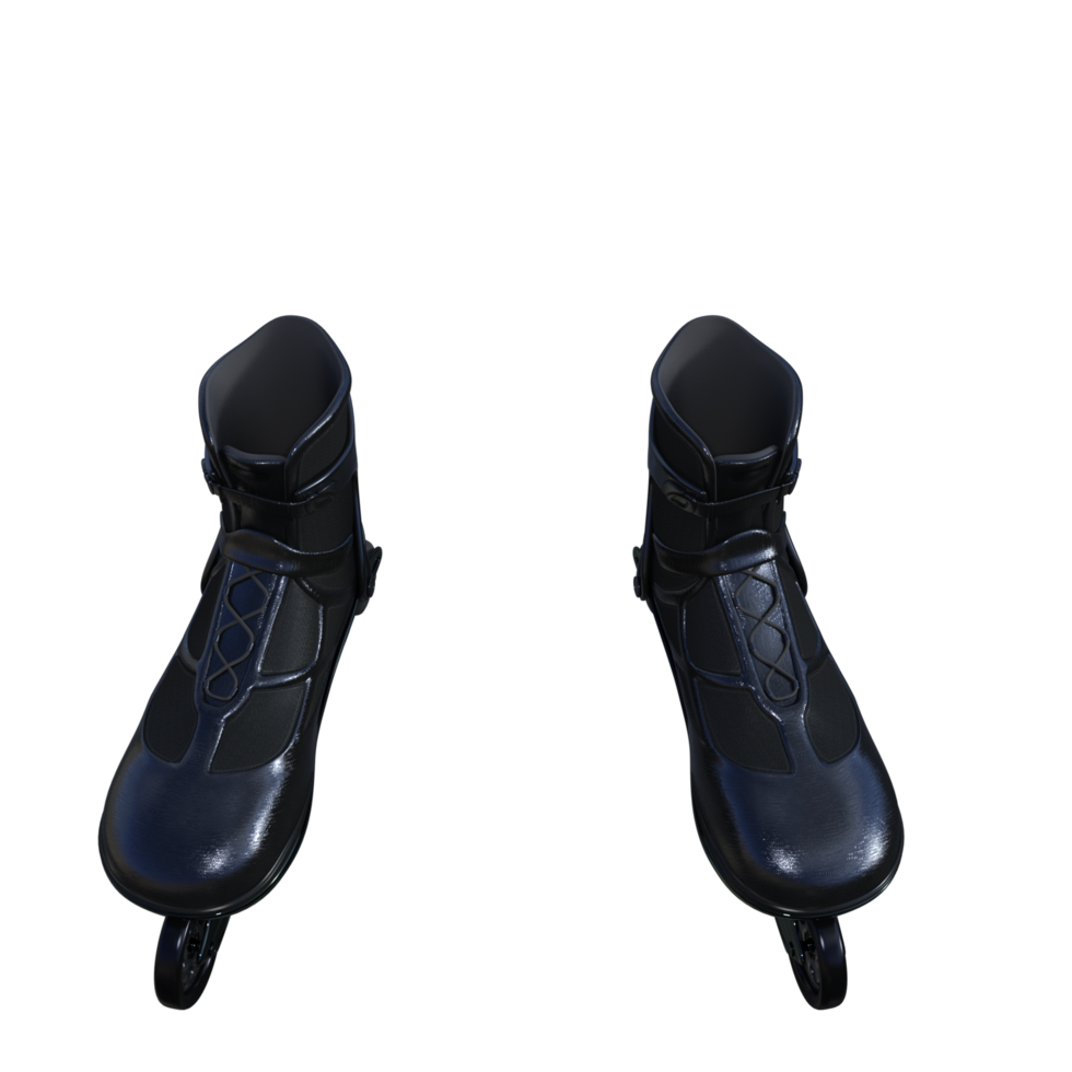Roller skates isolated 3d rendering png