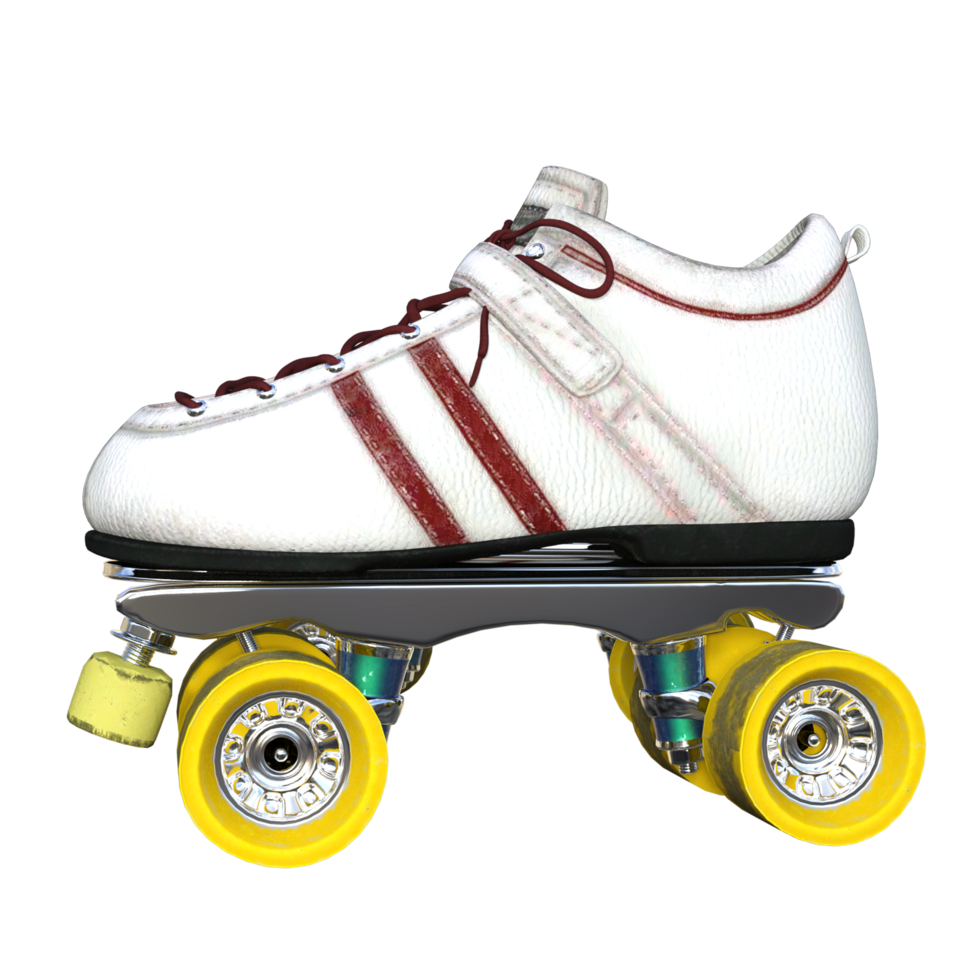 Roller skates isolated 3d rendering png