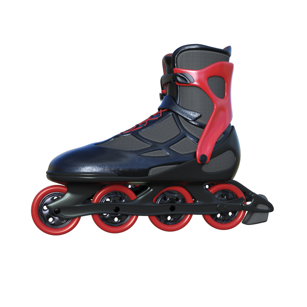 Roller skates isolated 3d rendering png