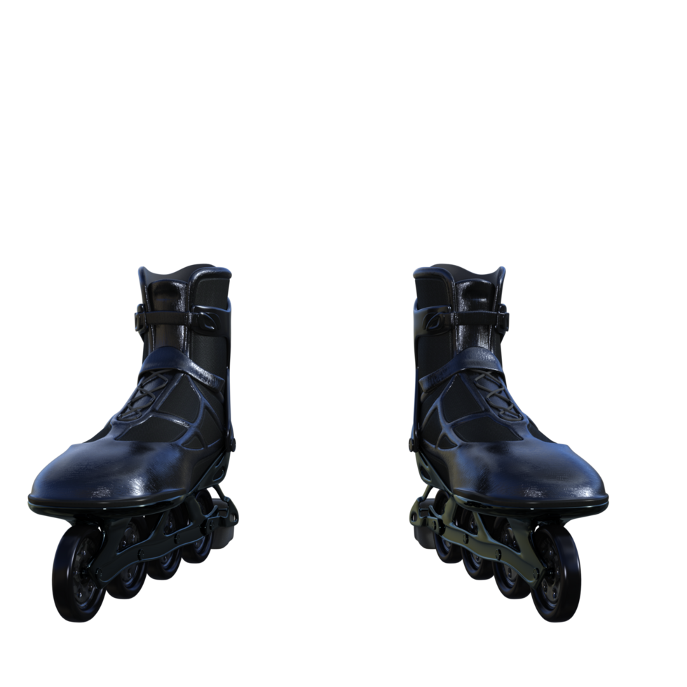 Roller skates isolated 3d rendering png