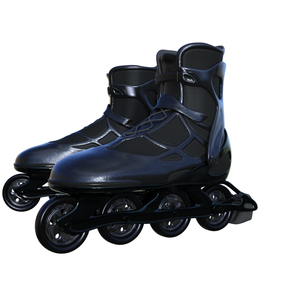 Roller skates isolated 3d rendering png