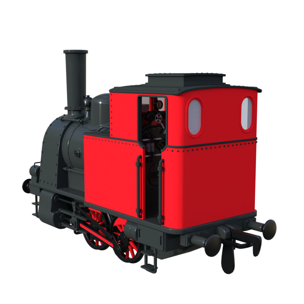 stoom- locomotief geïsoleerd 3d png