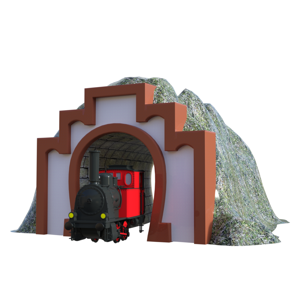 stoom- locomotief geïsoleerd 3d png