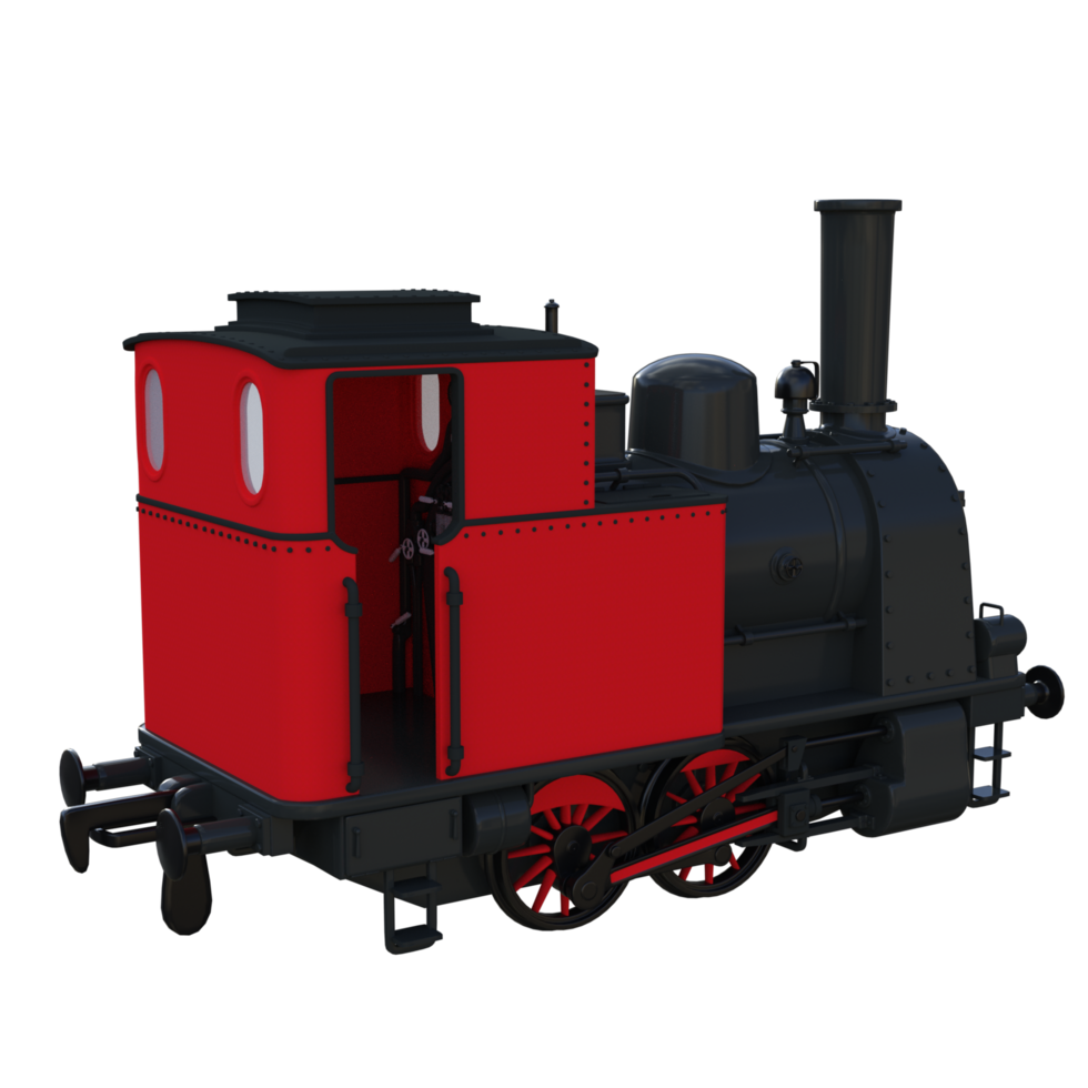 steam locomotive isolated 3d png