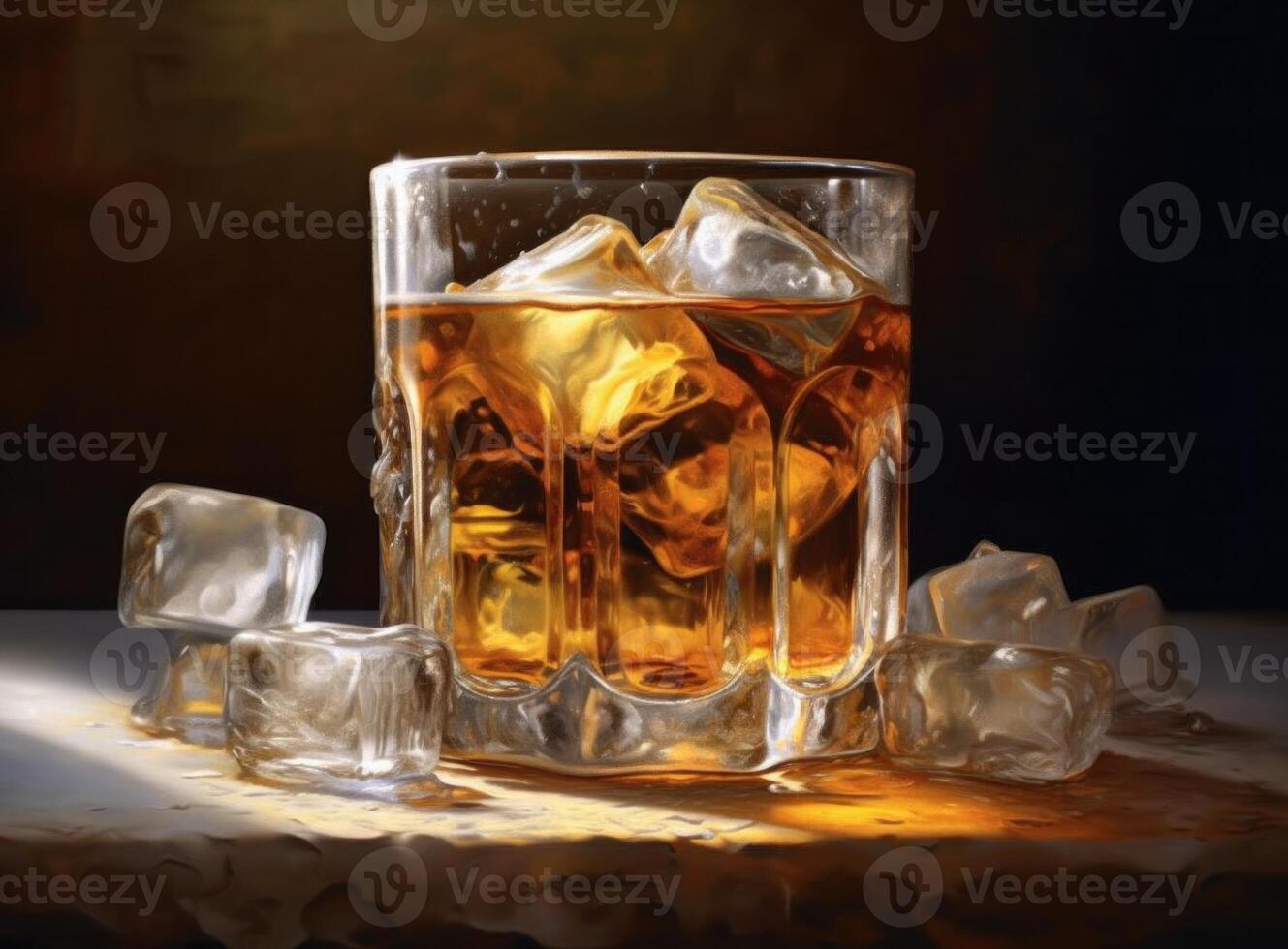 Beer in glass Illustration photo