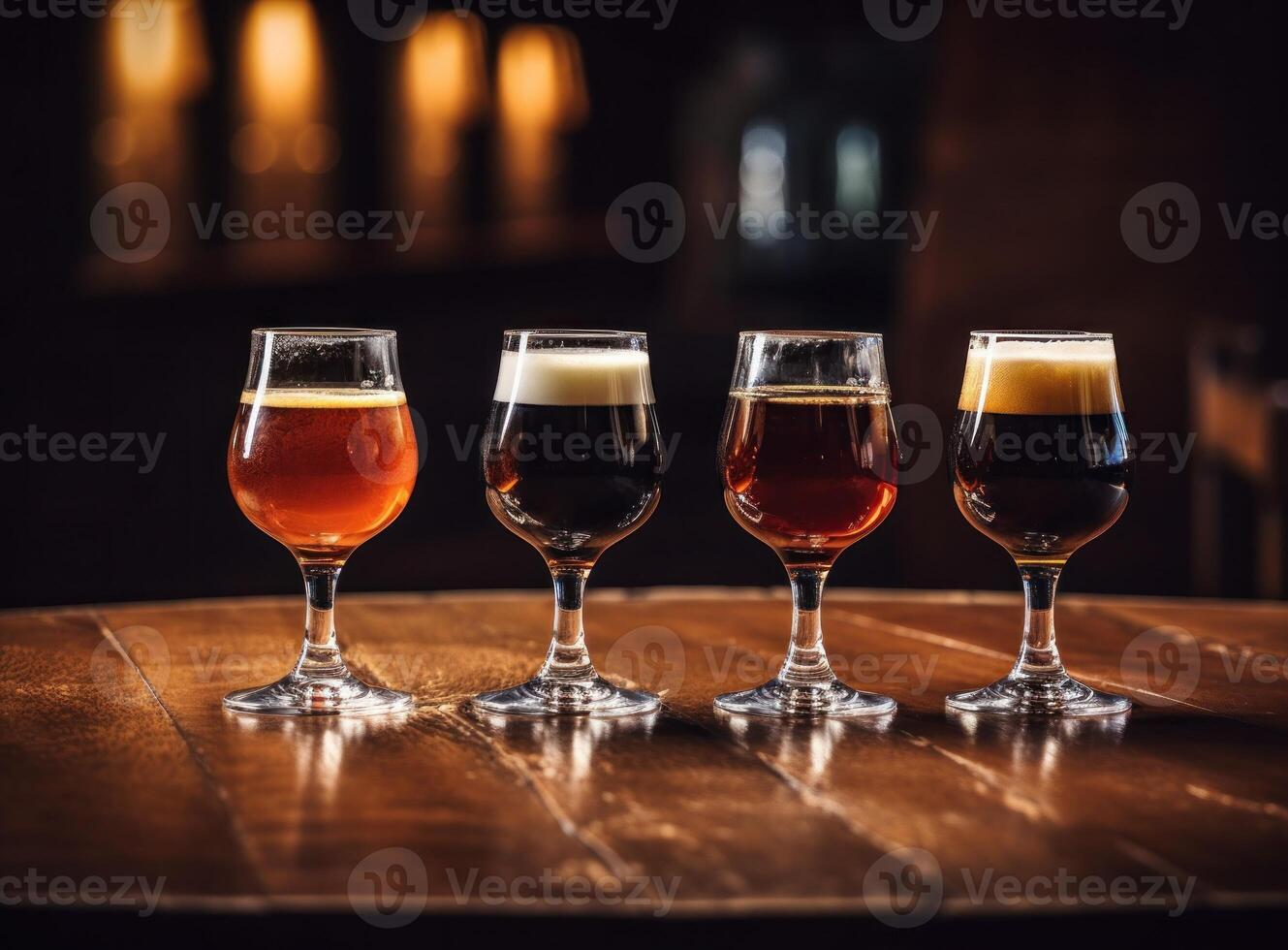 Beer in glass Illustration photo