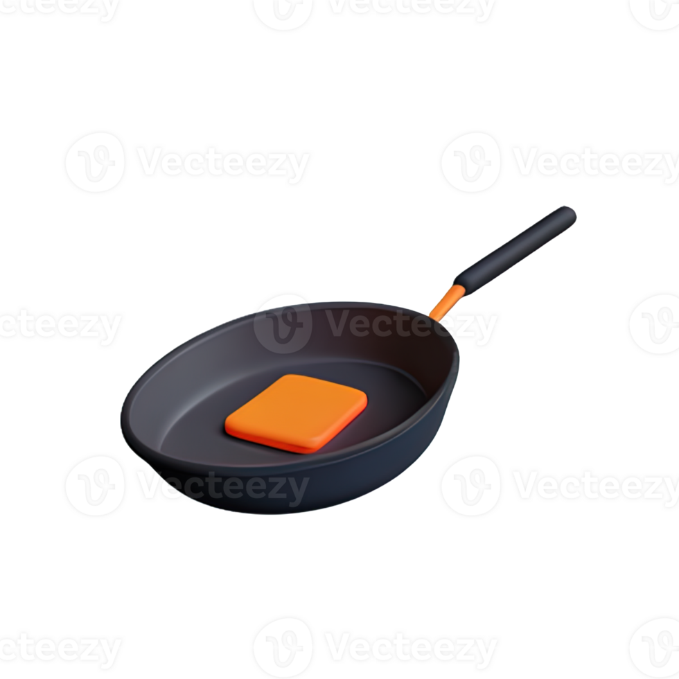 Frying Pan  3D Icon Illustration png