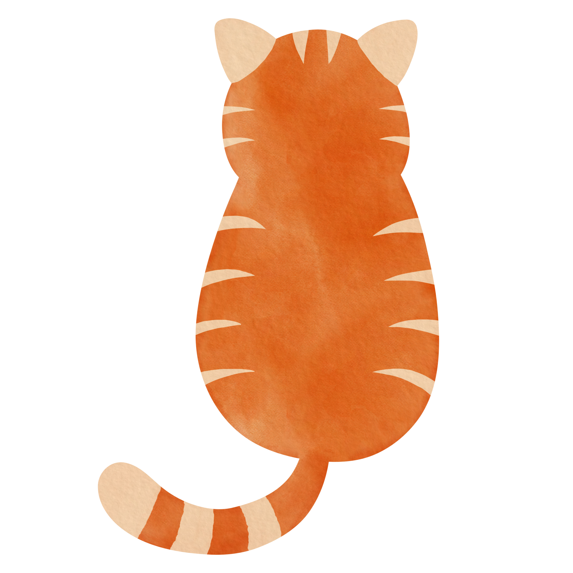 Orange Tabby Cat Back View 24659349 PNG