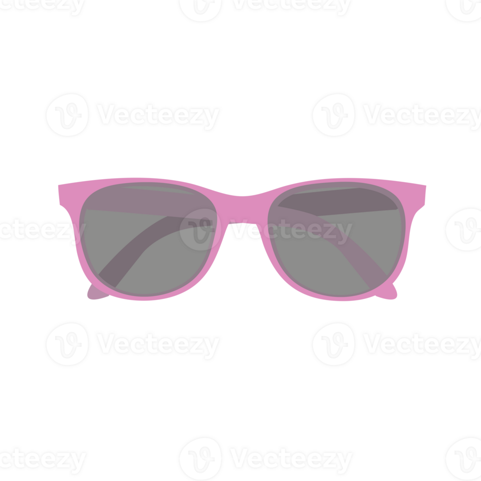 pink fashionable protective sunglasses isolated, beachwear concept png