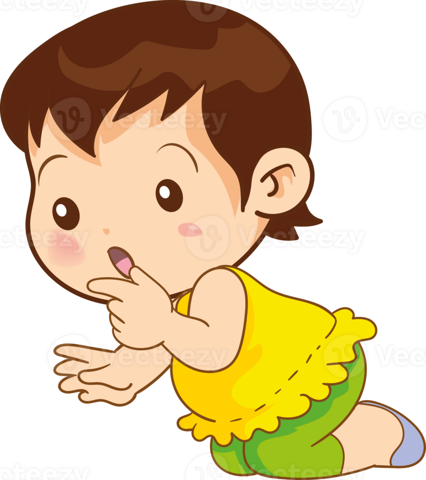 cute little children girl or kids cartoon character png