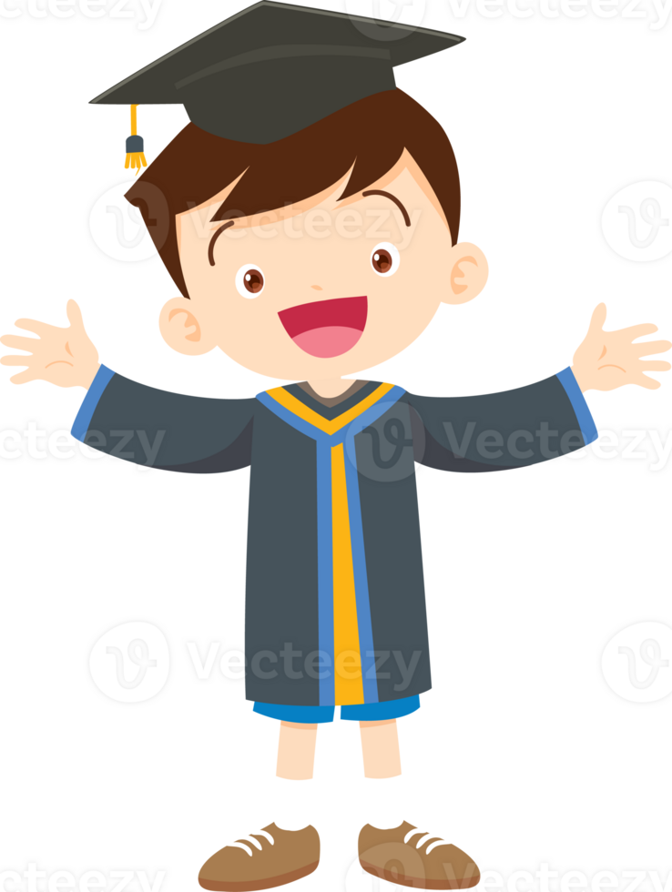 cute graduate students in graduate education with hat diploma ,certificate cartoon png