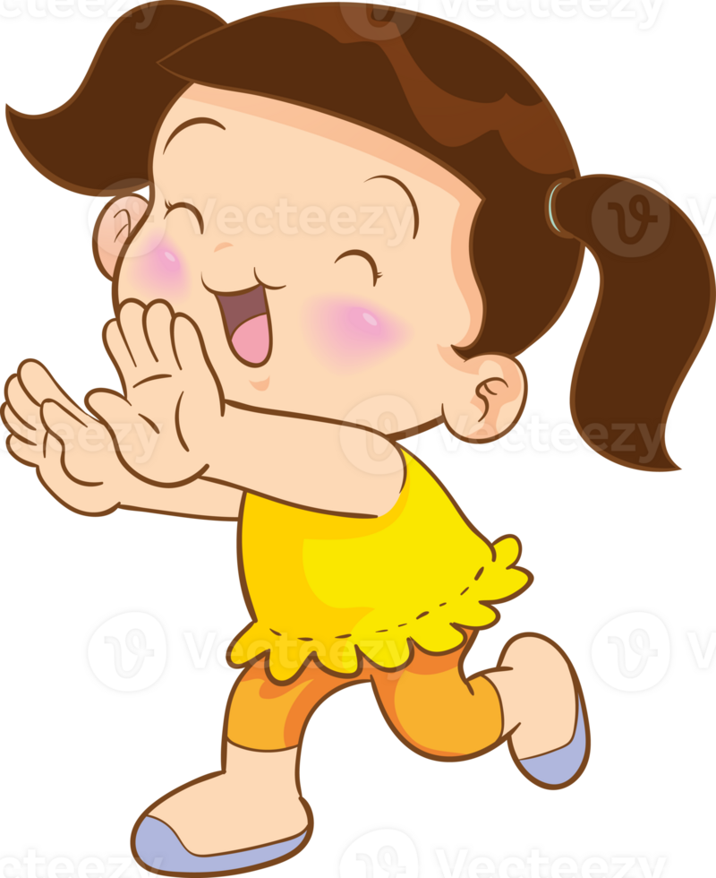 cute little children girl or kids cartoon character png