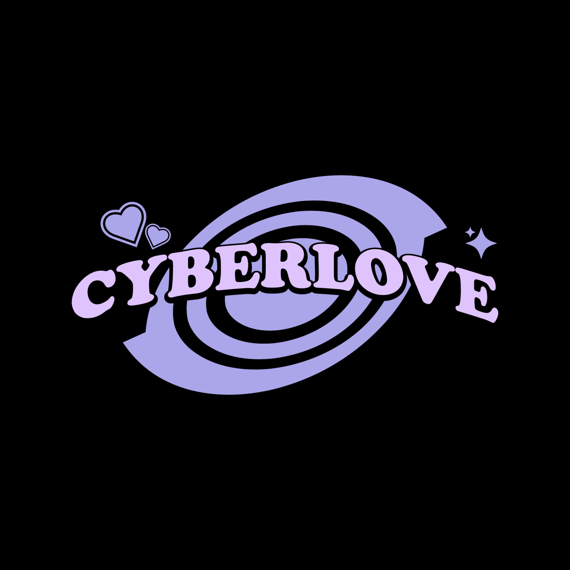 Cyber Lettering Y2k Aesthetic Purple Sticker