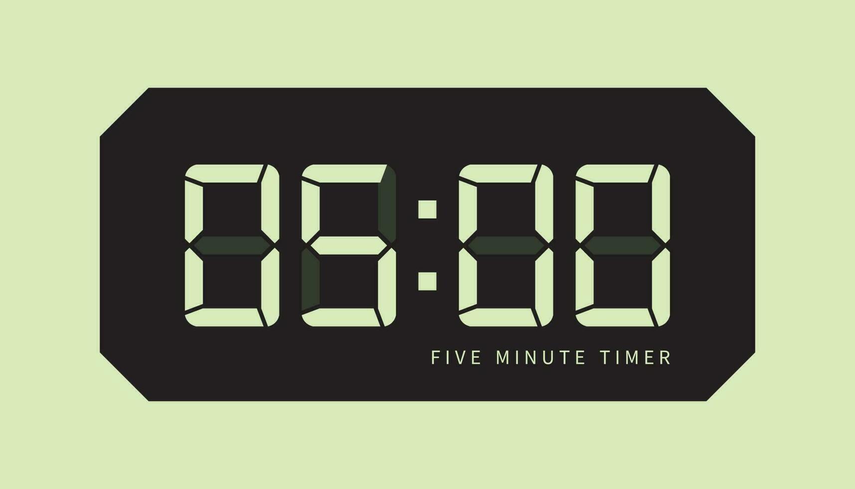 5 Minutes Timer Icon Digital Clock Retro Led Design Isolated Vector 5-minutes-timer-icon-digital-clock-retro-led-design-isolated-vector