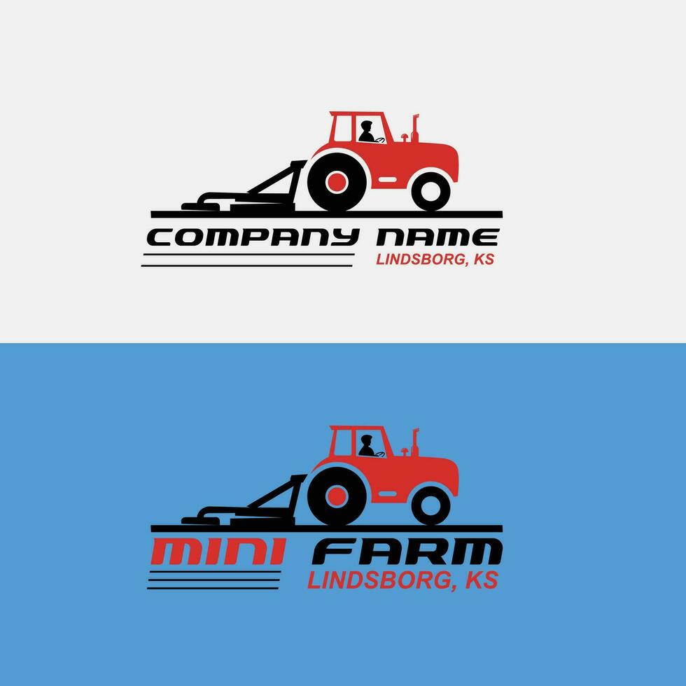 Farm logo concept. Agricultural farming logo design template vector