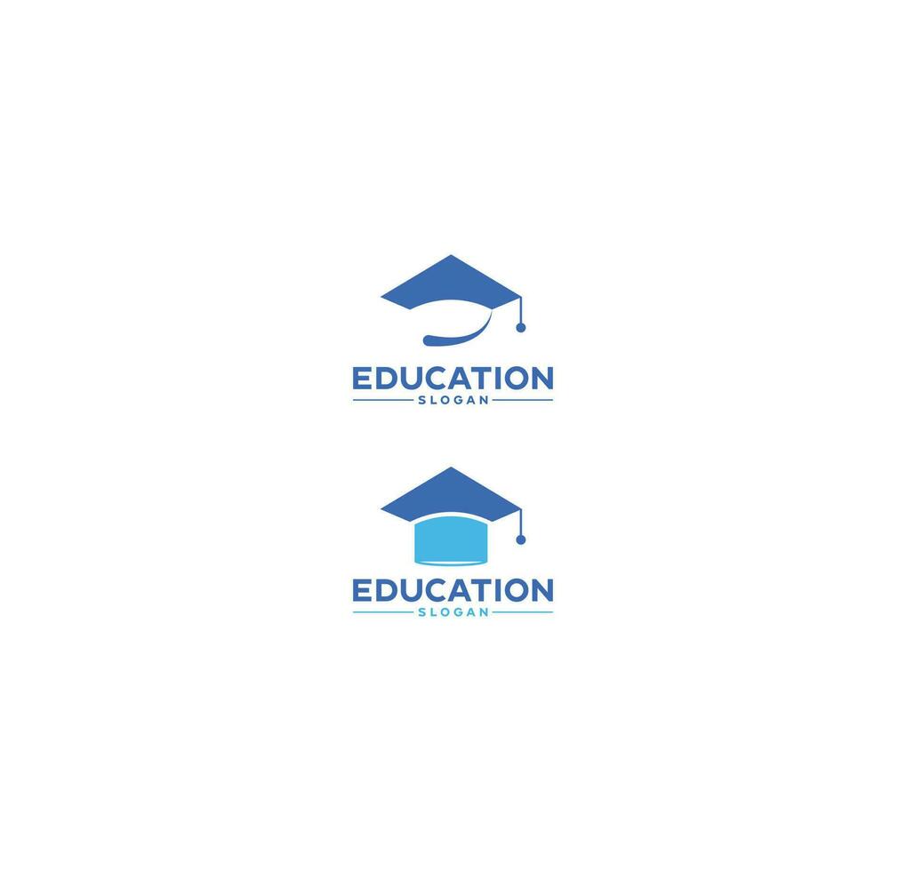 educación logo, libros graduación sombrero sencillo moderno concepto. lata utilizar para logo, icono, símbolo, mascota vector