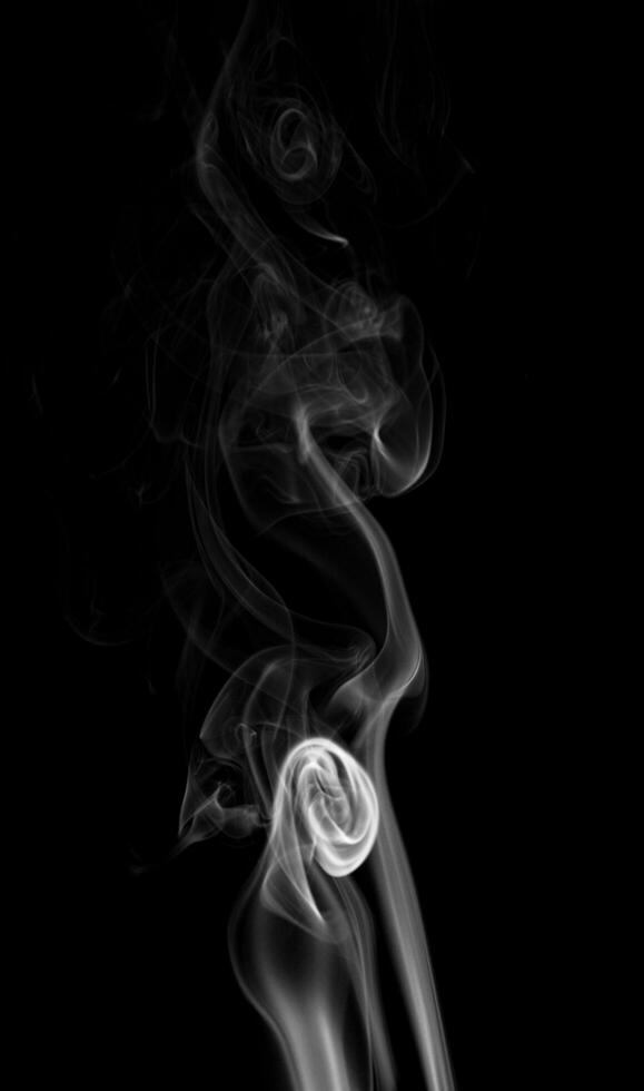 White smoke in a black background. smoke white light photo