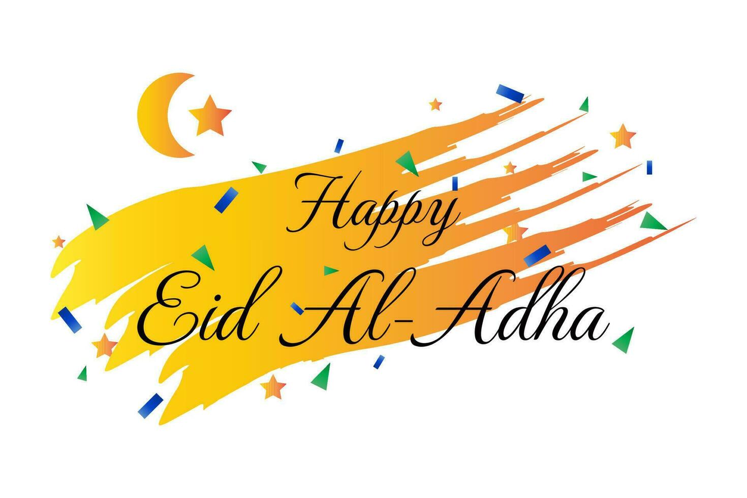 Happy Eid Al-Adha. Islamic Background with Lamb Illustration vector