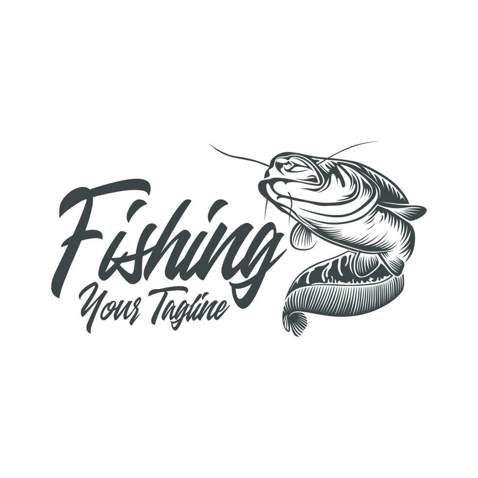 vector logo catfish