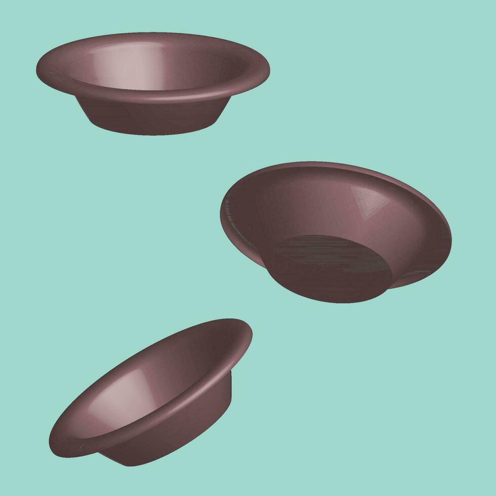 Collection of trendy ceramic household crockery and pottery cups, plates, bowls, vases, mugs. Bundle of utensils for home decoration. Flat cartoon vector illustration.