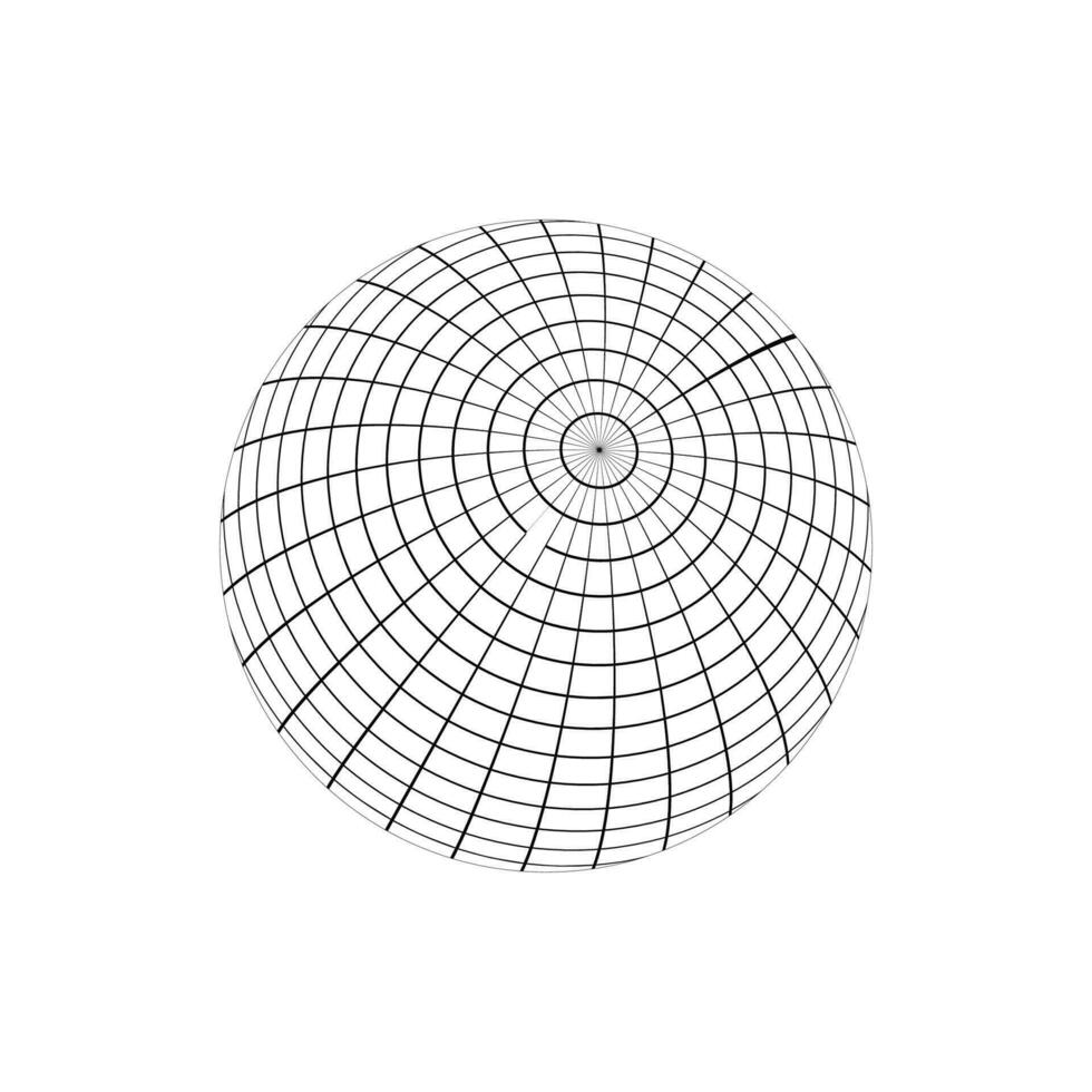 earth globe icon with black grid vector