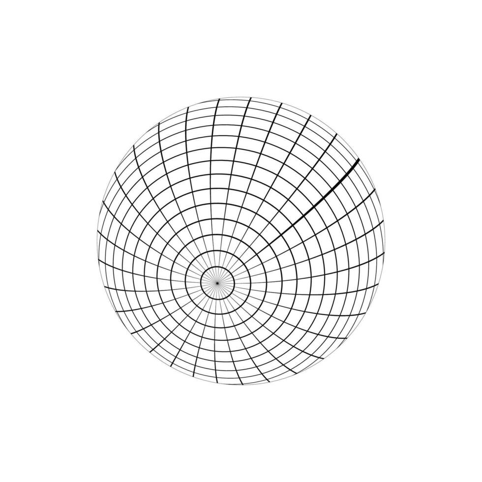 earth globe icon with black grid vector