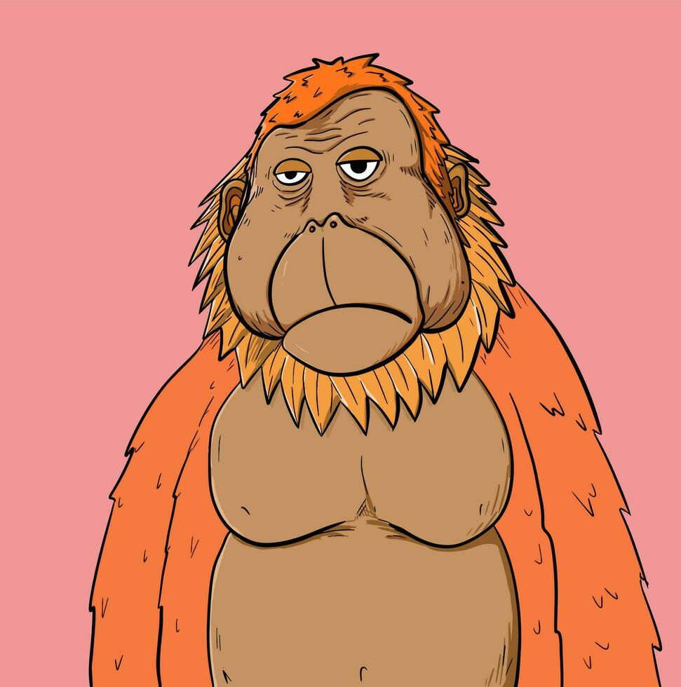 ape character illustration vector
