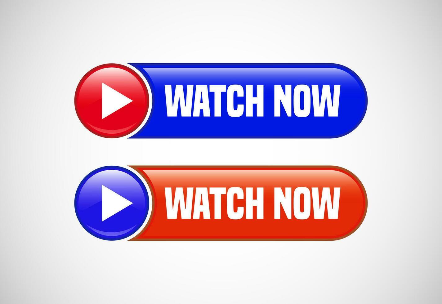 Watch now button. Watch now banner sign. Play video icon vector illustration.