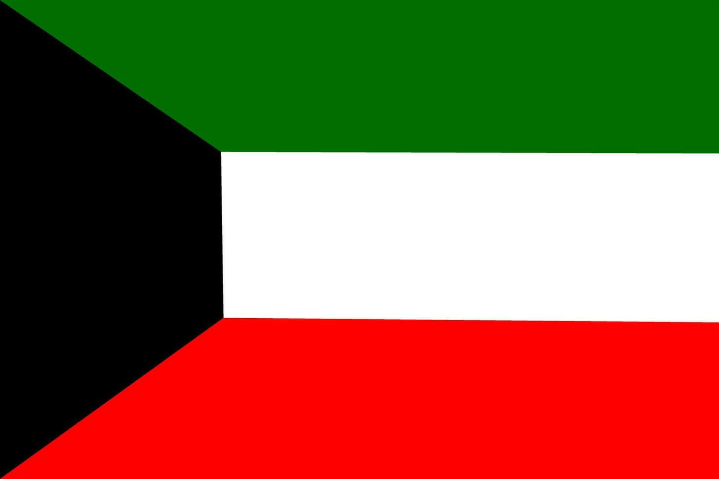 Flag of Kuwait, national country symbol vector