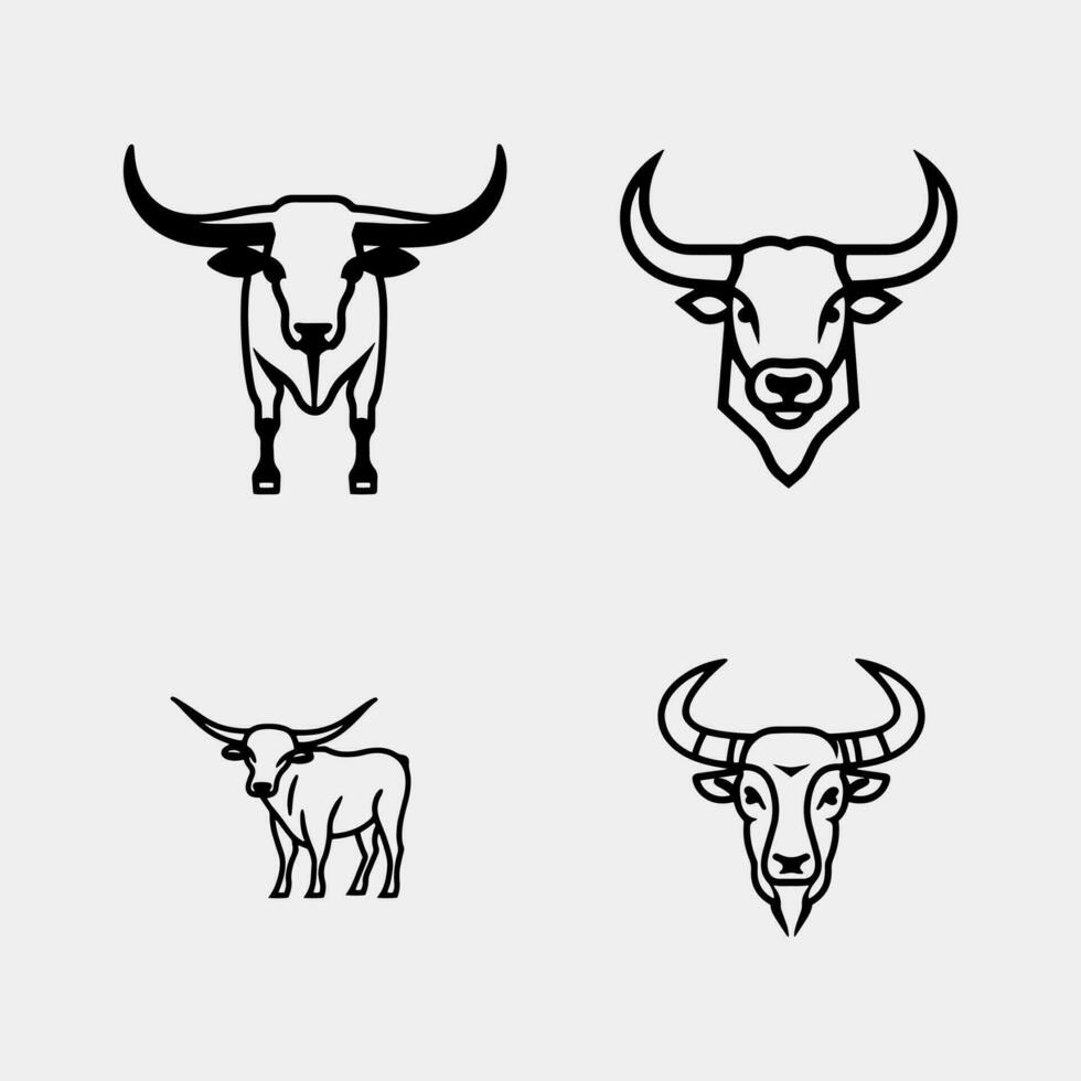 Vector of a cow head design on white background. Farm Animal isolated on white background