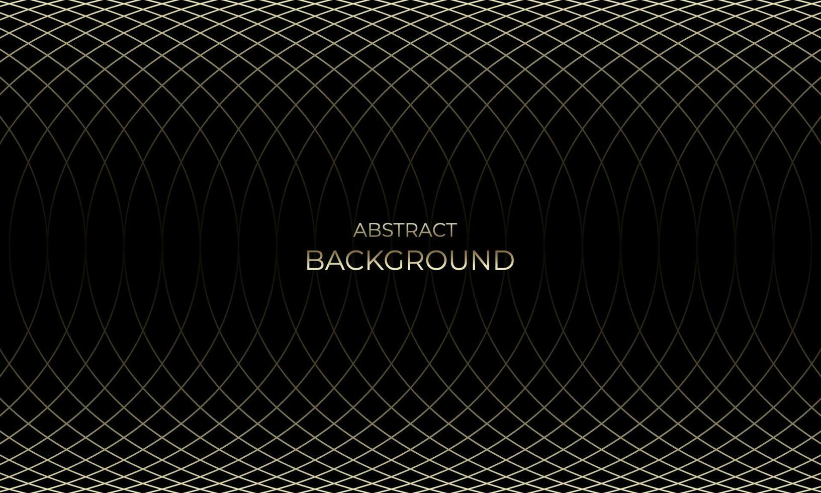 Black background with mesh golden gradient pattern vector