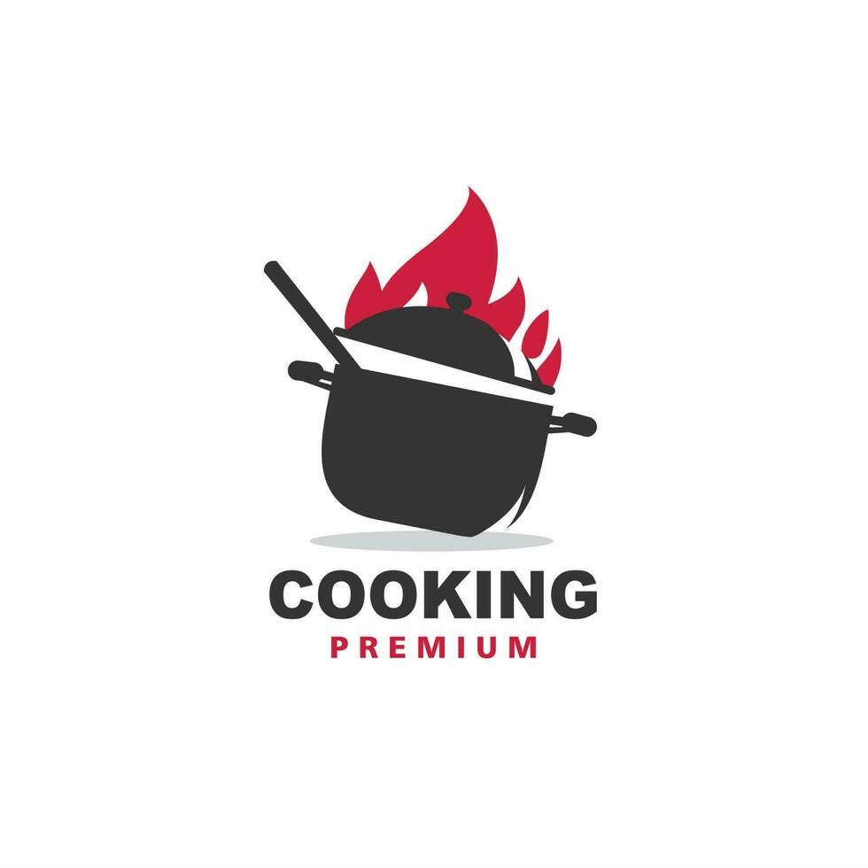Cocinando maceta hipster moderno logo vector icono ilustración