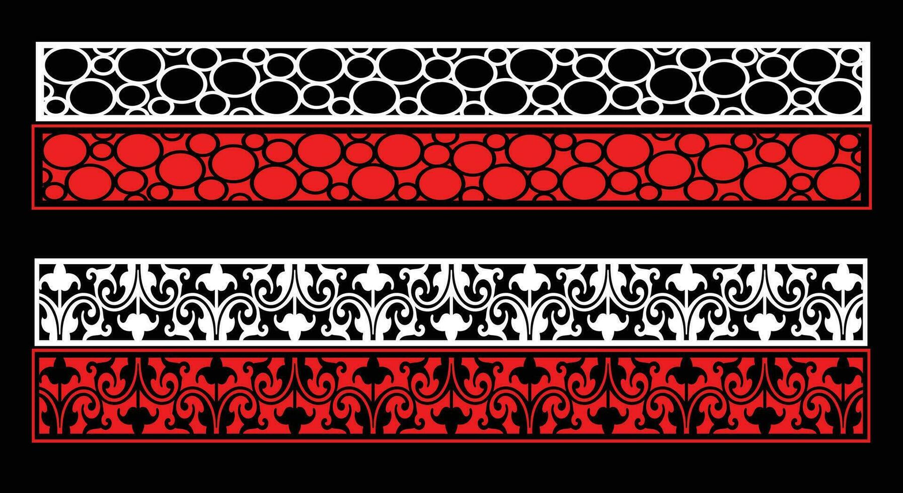 Decorative wall panels set Jali design CNC pattern, laser cutting pattern, router CNCcutting.Jali Laser cut decorative panel set with lace pattern vector