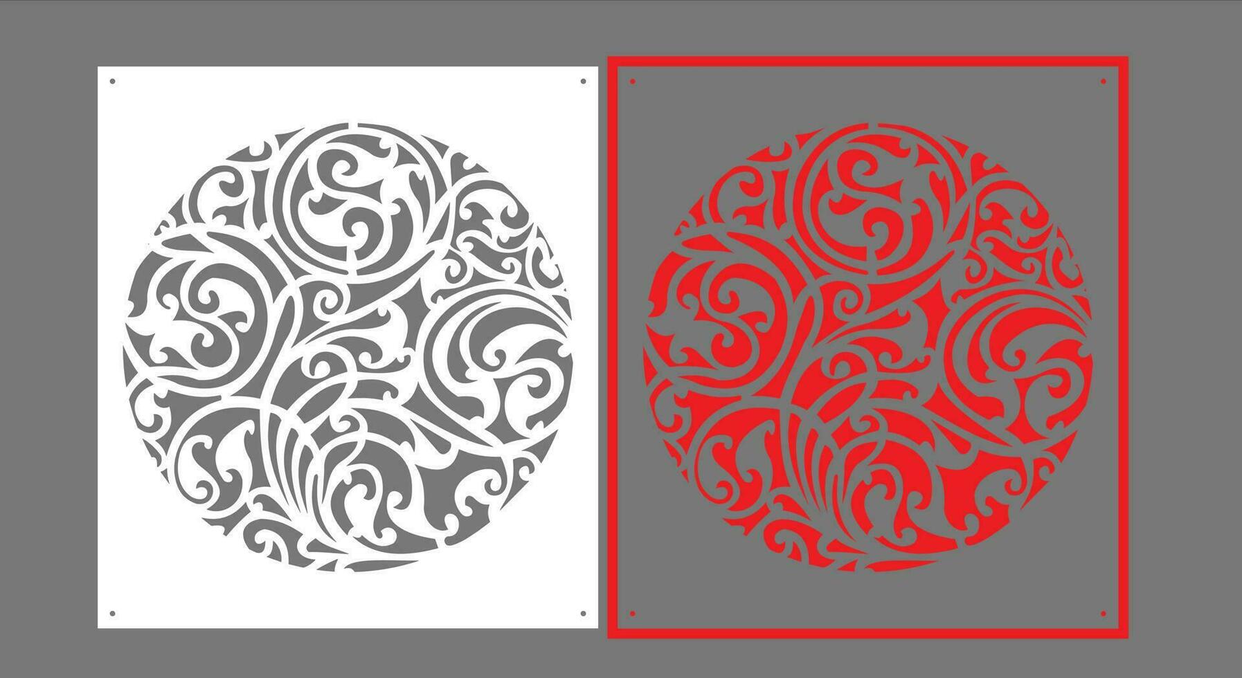 Decorative wall panels set Jali design CNC pattern, laser cutting pattern, router CNCcutting.Jali Laser cut decorative panel set with lace pattern. vector